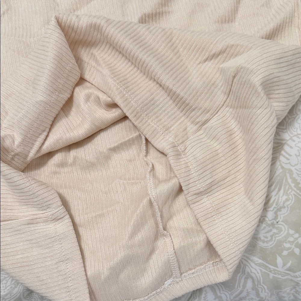 Fashion Nova Beige Ribbed Hoodie Mini Dress - Picture 6 of 6